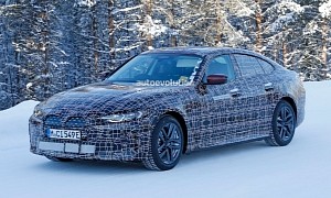 2022 BMW i4 Prototype Shows Its Flush Door Handles for the First Time
