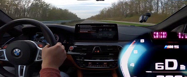 2022 BMW M5 Competition F90 on the German Autobahn