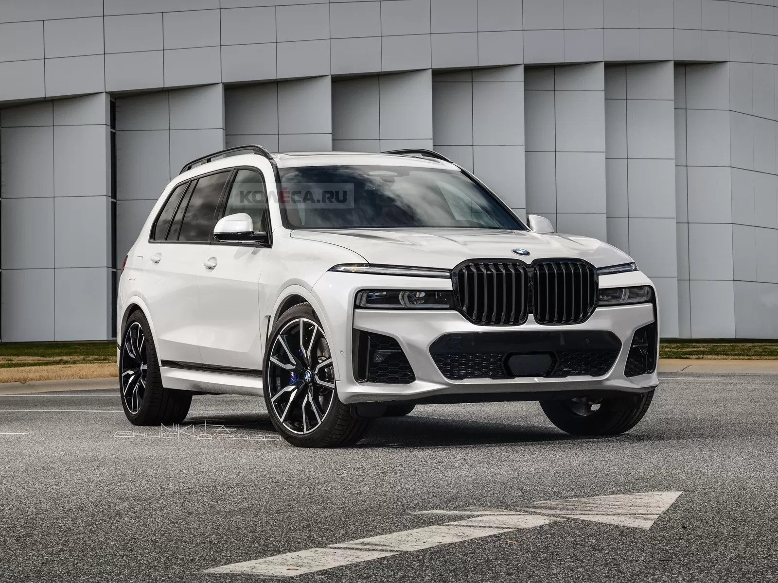 2022 BMW X7 Facelift Rendered With Twin Headlights, Huge Kidney Grille