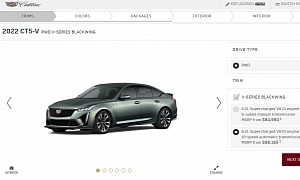2022 Cadillac CT5-V Blackwing Configurator Goes Live, 10AT Costs $3,175