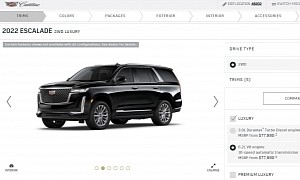 2022 Cadillac Escalade Configurator Goes Live With Increased Pricing