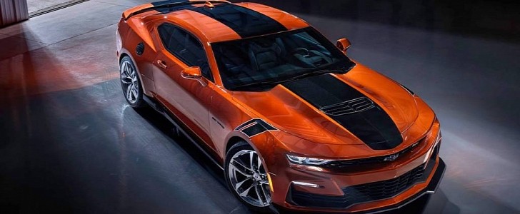 2022 Chevrolet Camaro painted in Vivid Orange