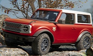 2022 Ford Bronco Eruption Green Goes for CGI White Top, So Does Hot Pepper Red