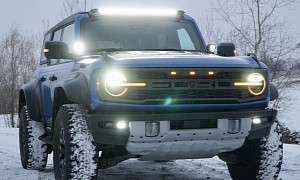2022 Ford Bronco Raptor With RIGID Lights Looks Ready for Nighttime Off-Roading