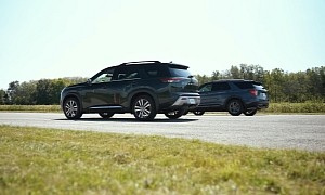2022 Ford Explorer Drag Races 2022 Nissan Pathfinder, They're Both Slow