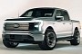 2022 Ford F-150 Lightning Rendered With Off-Road Wheels Is EV Aftermarket 101