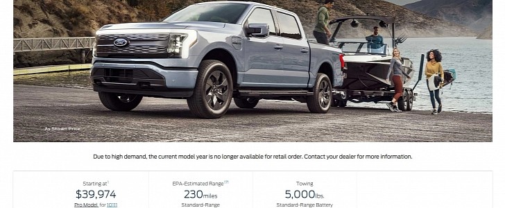 2022 Ford F-150 Lightning sold out