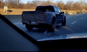 2022 Ford F-150 Raptor Spied Cruising Down Highway Sparks More Rumbling V8 Buzz