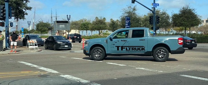 2022 Ford Maverick photographed uncamouflaged by TFL reader