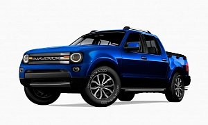 2022 Ford Maverick Unibody Pickup Truck Rendered With All-New Bronco Grille