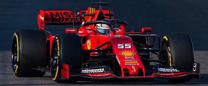 Ferrari testing larger 18-inch wheels on 2022 mule car in Abu Dhabi