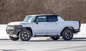 2022 GMC Hummer EV Pickup Truck Spied Testing Production Chassis Parts