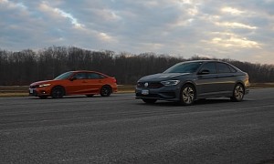 2022 Honda Civic Si Drag Races Volkswagen Jetta GLI, Gets Soundly Whooped