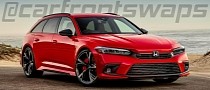 2022 Honda Civic Unofficially Morphs Into a Wagon With German Performance DNA