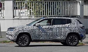 2022 Jeep Compass Hides Narrower Headlights, Larger Grille Under Camouflage