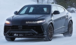 2022 Lamborghini Urus EVO Goes Commando in the Snow, No Glowing Red Brakes This Time
