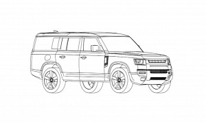 2022 Land Rover Defender 130 Design Leaked by Patent Images