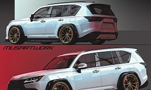 2022 Lexus LX Drops Land Yacht Act, CGI Slams Its Way Down the JDM Tuning Route