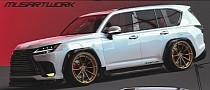 2022 Lexus LX Drops Land Yacht Act, CGI Slams Its Way Down the JDM Tuning Route