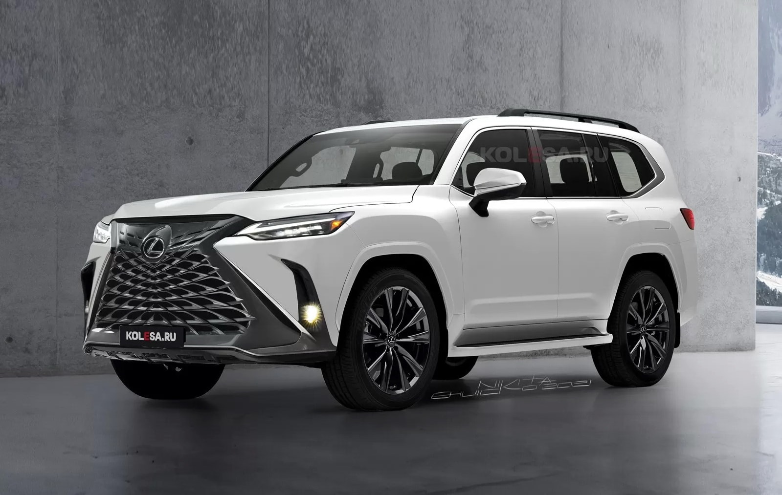 2022 Lexus LX Imagined Digitally With Hardcore Spindle Grille, Sharper
