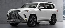 2022 Lexus LX Imagined Digitally With Hardcore Spindle Grille, Sharper Headlights