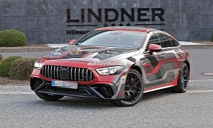 2022 Mercedes-AMG GT 73 Prototype Shows Massive Rear-Wheel Steering Angle