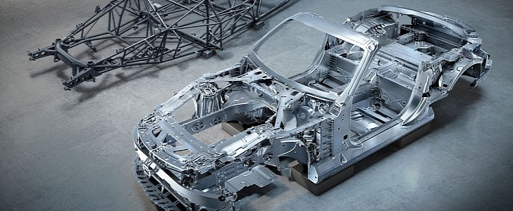 2022 Mercedes-AMG SL-Class subframe next to original's