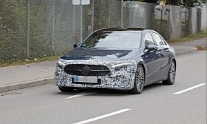 2022 Mercedes-Benz A-Class Sedan Facelift Spied for the First Time