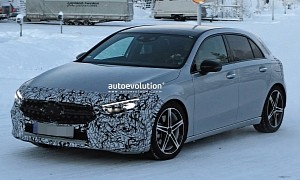 2022 Mercedes-Benz A-Class Starts Winter Testing With Facemask and Tiny Skirt