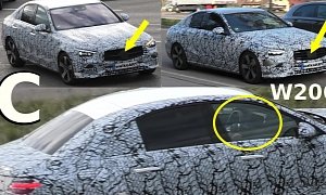 2022 Mercedes-Benz C-Class Shows Two Grille Designs, New Interior in Spy Video