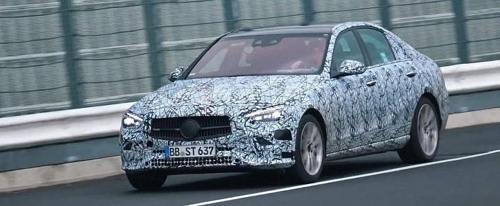 2022 Mercedes C-Class Spied Testing at the Nurburgring