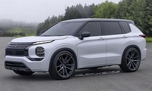 2022 Mitsubishi Outlander Rendered With Black Accents, Looks Stormtrooper Chic