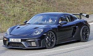 2022 Porsche 718 Cayman GT4 RS Spied Naked, Should Debut Later This Month