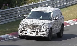 2022 Range Rover Spied Bucking While Testing at the Nurburgring