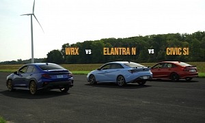 2022 Subaru WRX Drag Races Hyundai Elantra N, Honda Civic Si, Loses Every Time