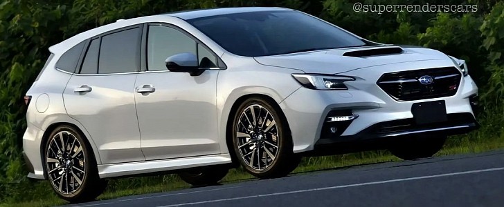 2022 Subaru WRX STI Hatchback rendering based on Levorg