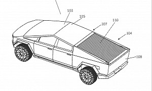 2022 Tesla Cybertruck Solar Tonneau Cover, Cyberliving Trailer Teased in Patents