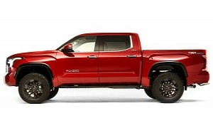 2022 Toyota Tundra Arrives at SEMA Wearing Supersonic Red and Several Custom TRD Bits