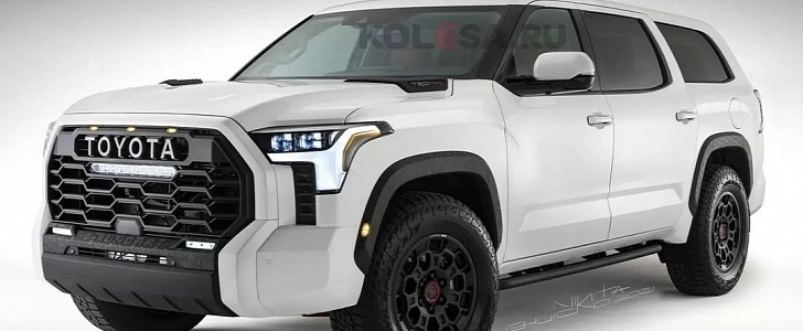 2022 Toyota Tundra becomes third-generation Sequoia in rendering