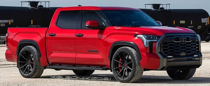2022 Toyota Tundra TRD Pro Shadow Line lowered rendering by kelsonik