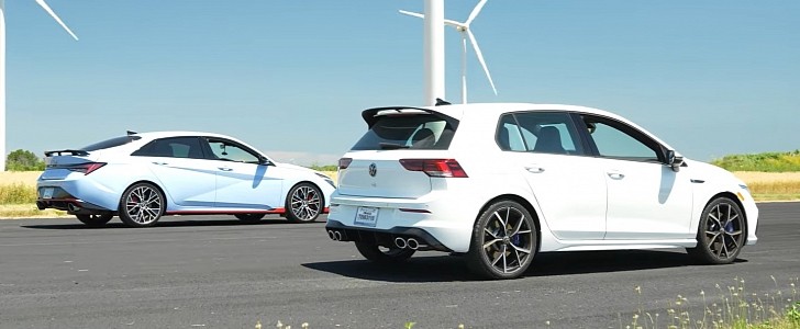 2022 VW Golf R Mk8 vs Hyundai Elantra N DCT on Sam CarLegion