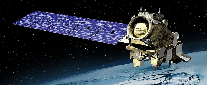 An illustration of a JPSS satellite