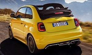 2023 Abarth 500e Virtually Lowers Roof to Preview Upcoming Cabrio Variant