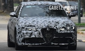 2023 Alfa Romeo Giulia Spied With Tonale-Like Headlights and It's Sexier Than Ever