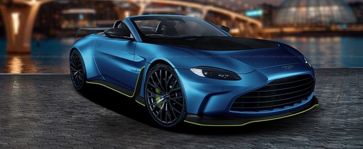 2023 Aston Martin V12 Vantage Roadster rendering by Aksyonov Nikita 