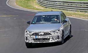 2023 Audi A3 Allstreet Spotted Testing on the Nürburgring Getting Ready for Its Reveal