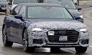 2023 Audi A6 Facelift Makes Spy Debut, Is That a Smaller Grille or Is It Cold Outside?
