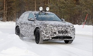 2023 Audi Q6 E-Tron Prototype Spied With Production-Spec Headlights, Big Brakes