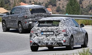 2023 BMW M135i Spied Testing Next to the XM, It's a Tailpipe Fest