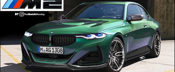2023 BMW M2 inspired by CSL Hommage rendering by TheSketchMonkey